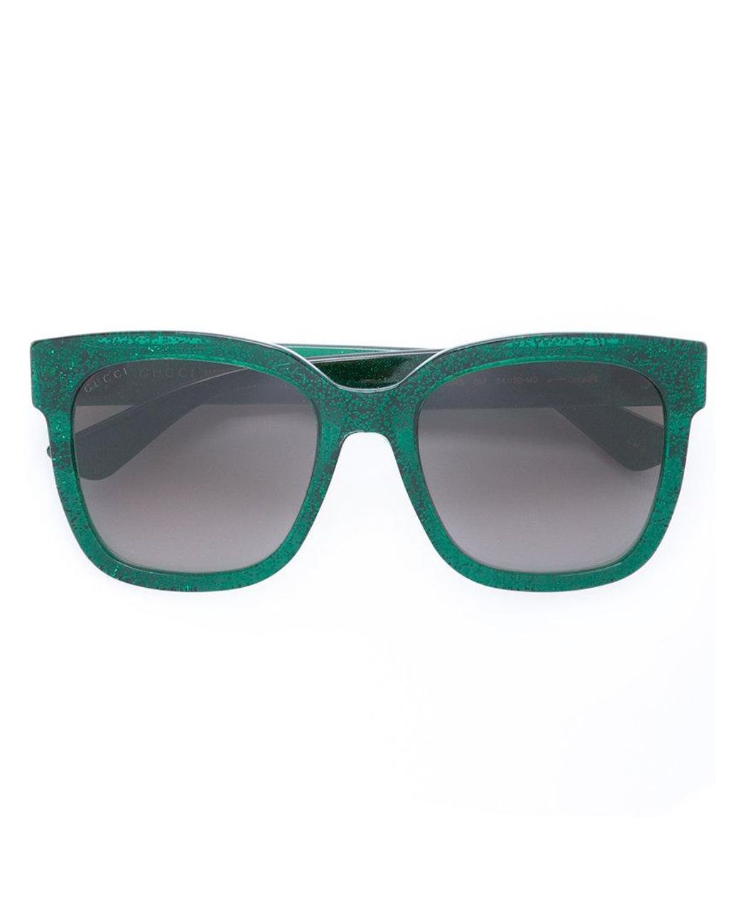 Gucci Square Frame Glitter Sunglasses in Green | Lyst