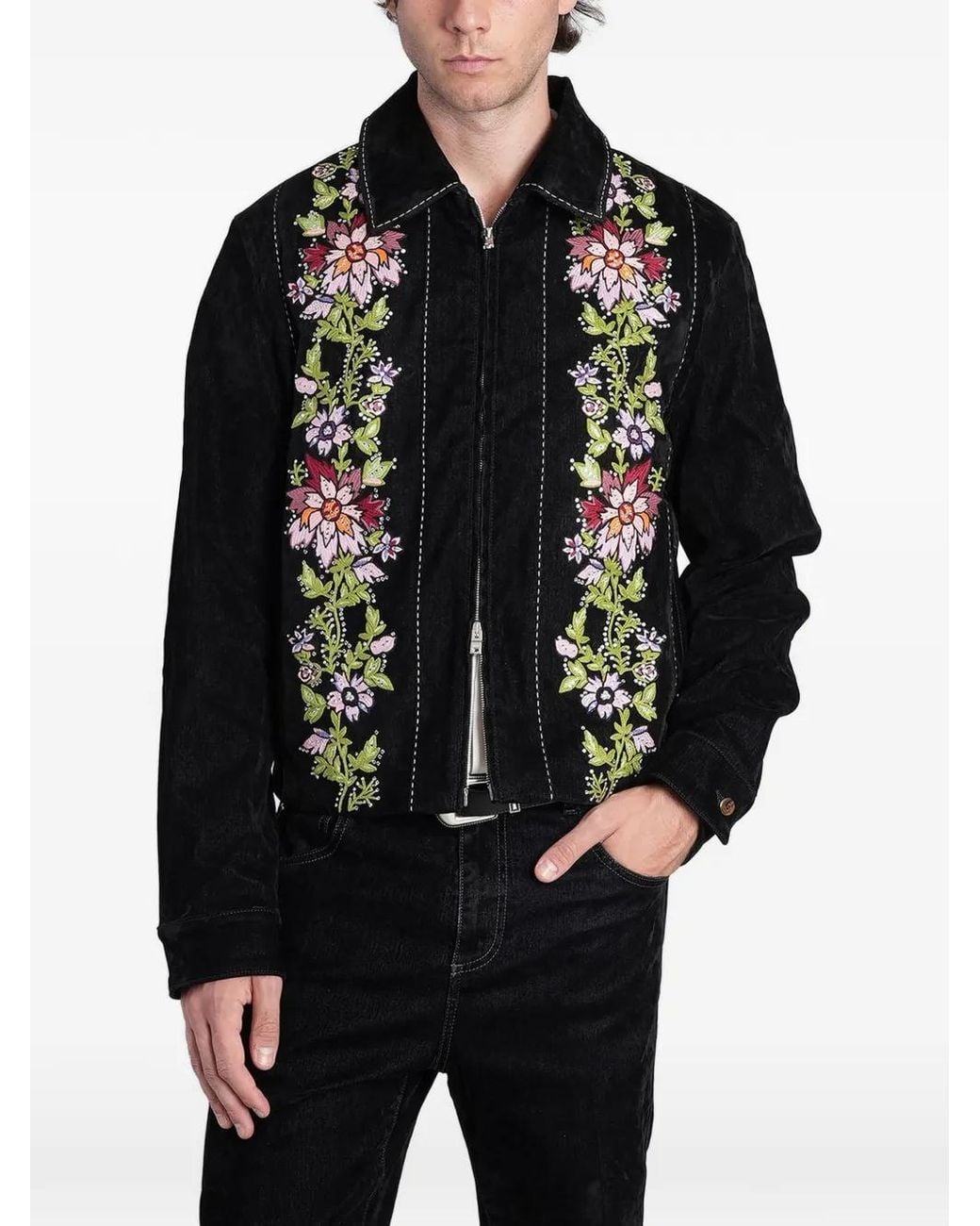 Blouson À Fleurs Amiri pour homme en coloris Black
