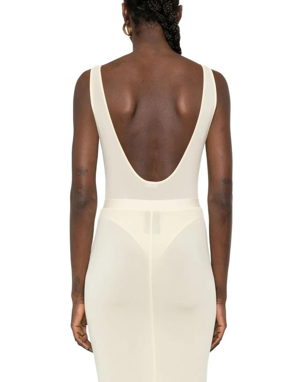 Wardrobe NYC White Sheer Tank Bodysuit