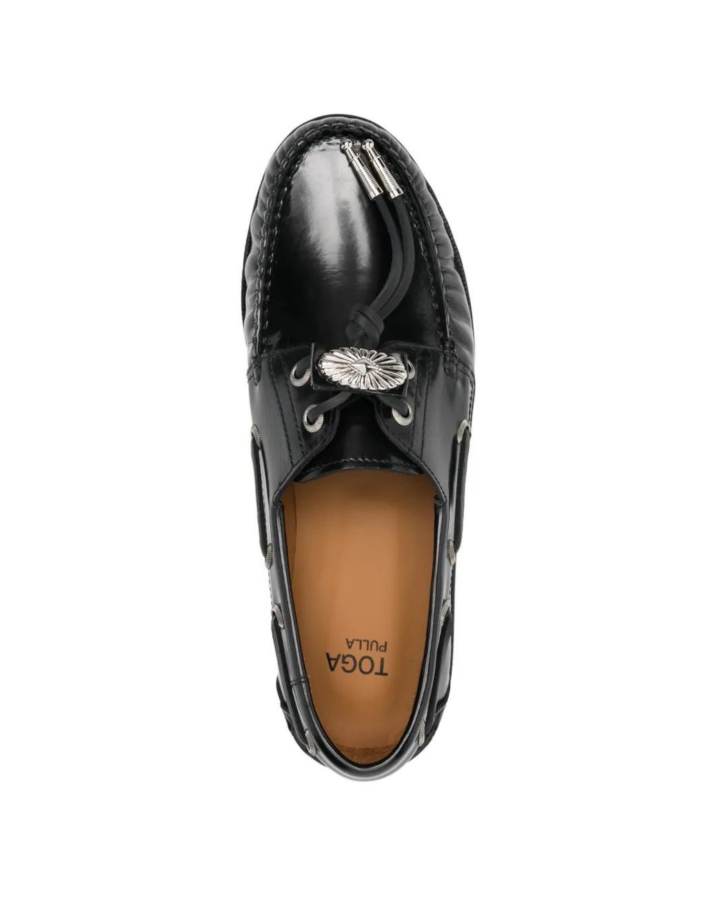 Toga Black Tone-Hardware Boat Shoes