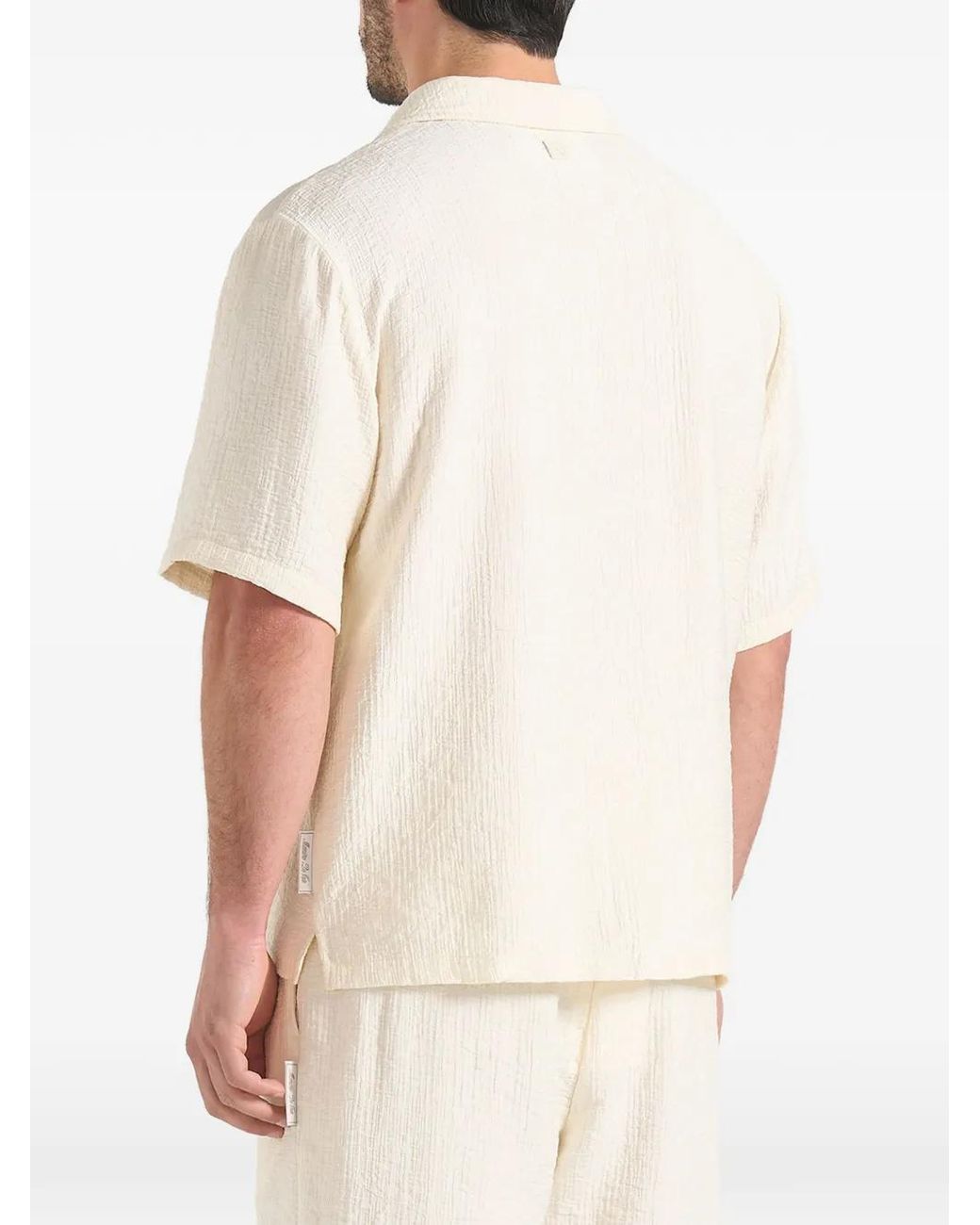 Manière De Voir Natural Harley Textured Revere Shirt
