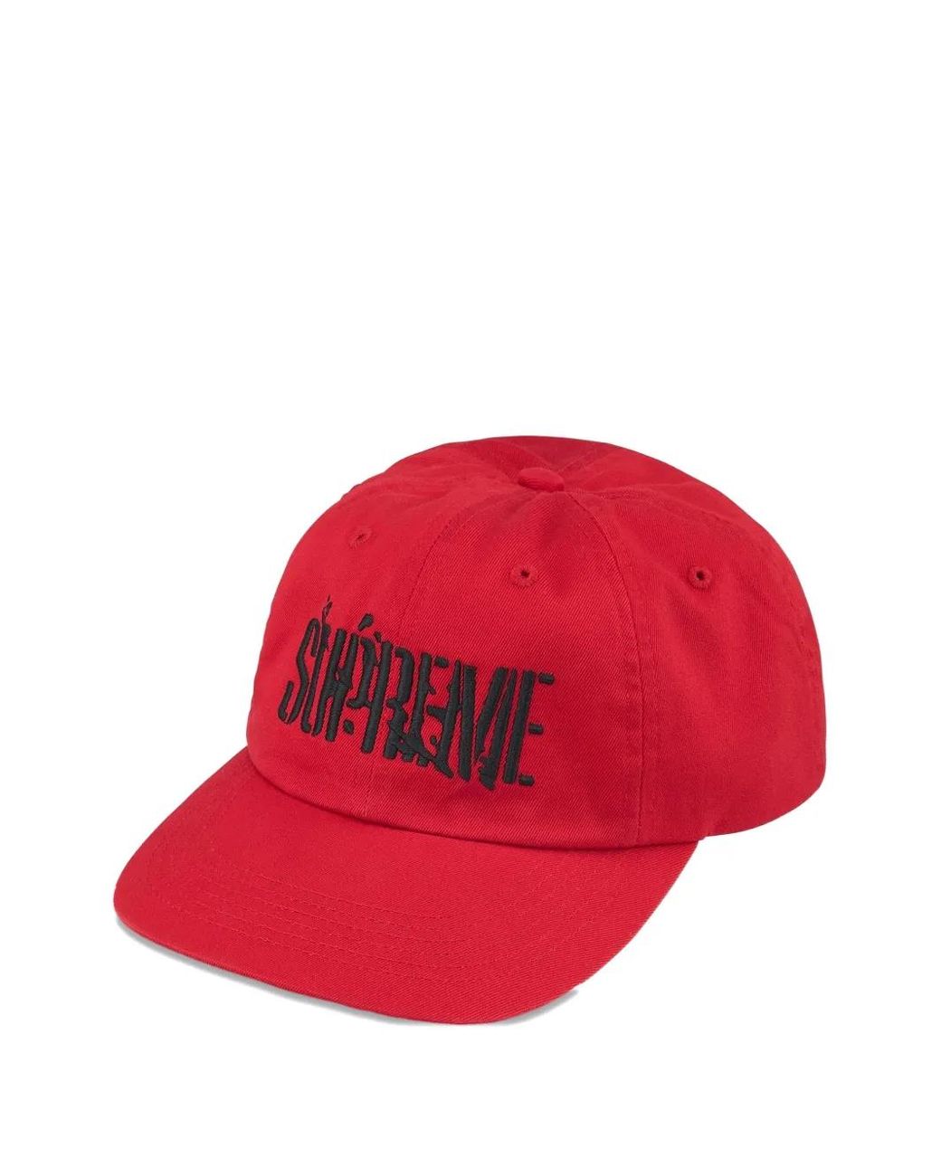 Supreme Red Splatter 6-Panel Baseball Cap for men