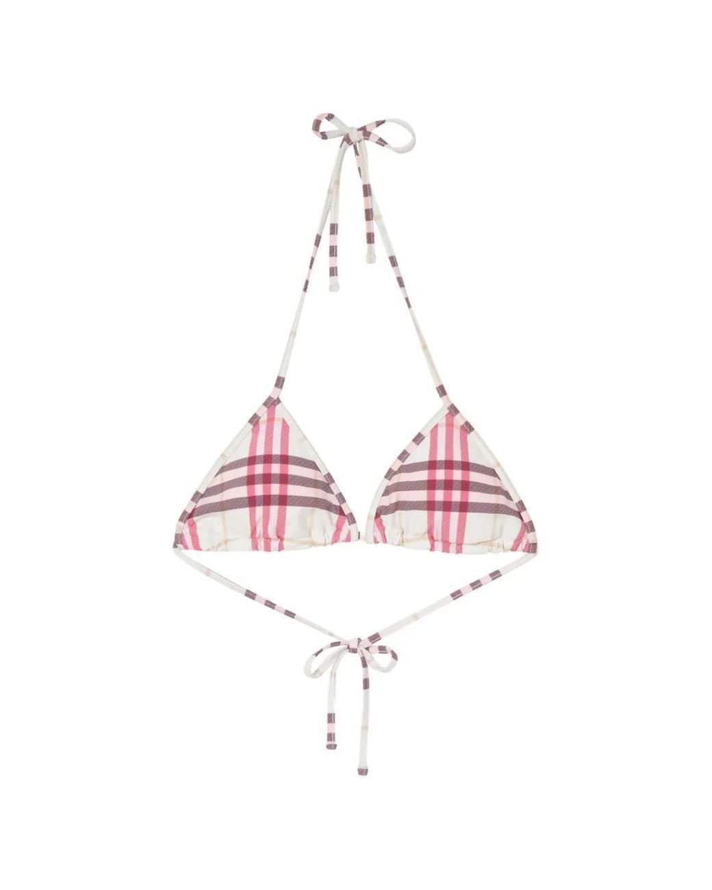 Burberry Pink Check Bikini Top