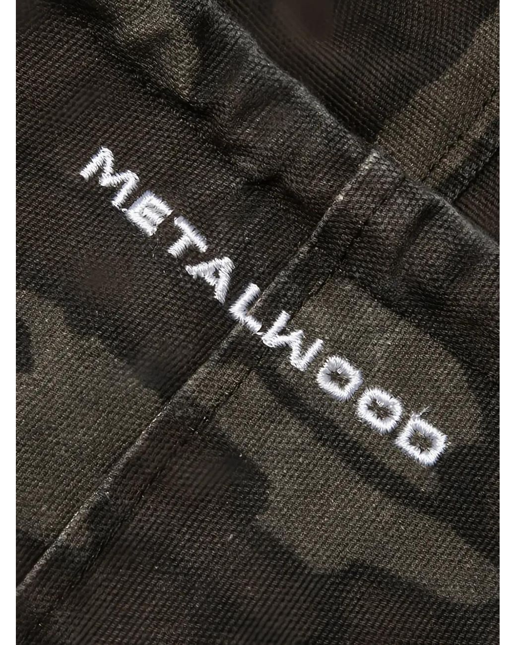 METALWOOD STUDIO Black Hoodie Zippé À Imprimé Camouflage for men