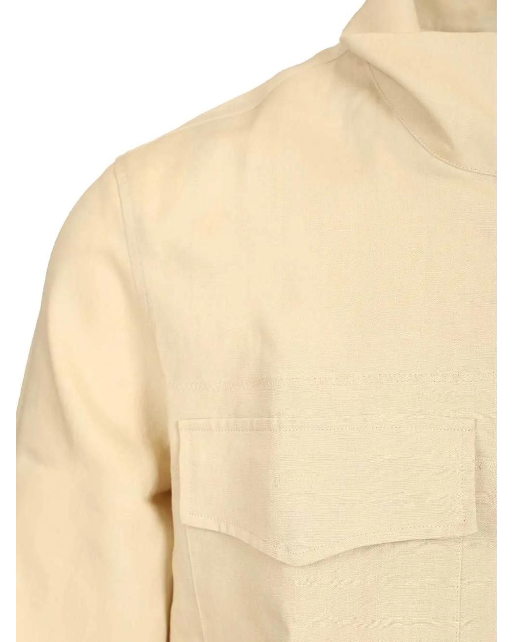 Paul Smith Natural Drawstring-Hem Zip-Up Jacket for men