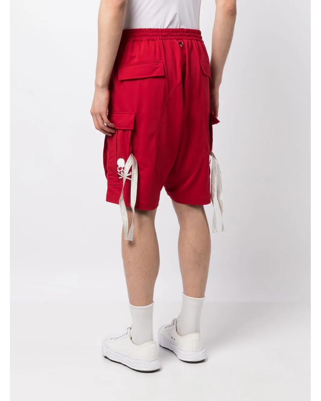 Mastermind Japan Red Logo-Print Bermuda Shorts for men