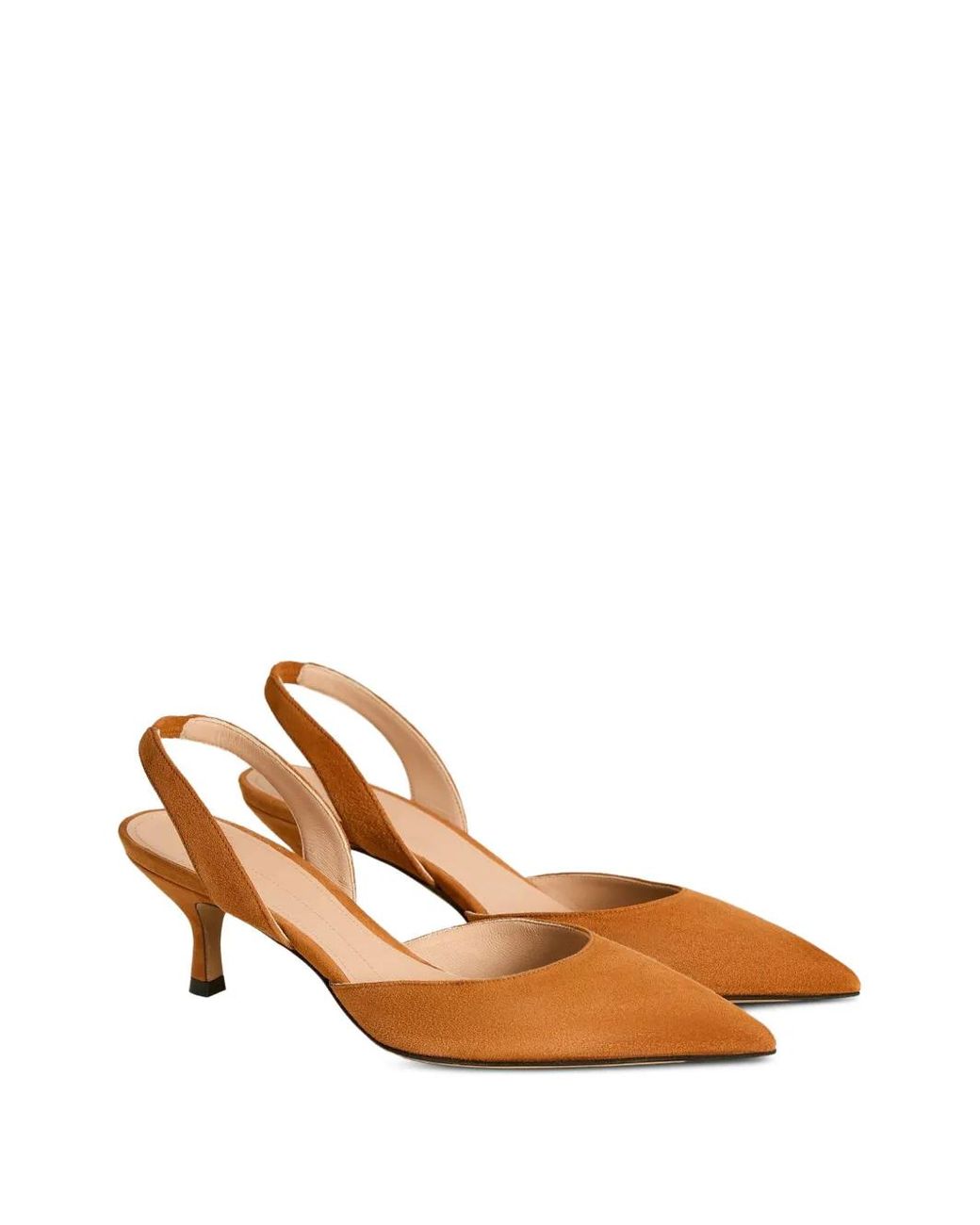 Female Skin Rust Kiton Suede Slingback Court Pumps in Brown | Lyst