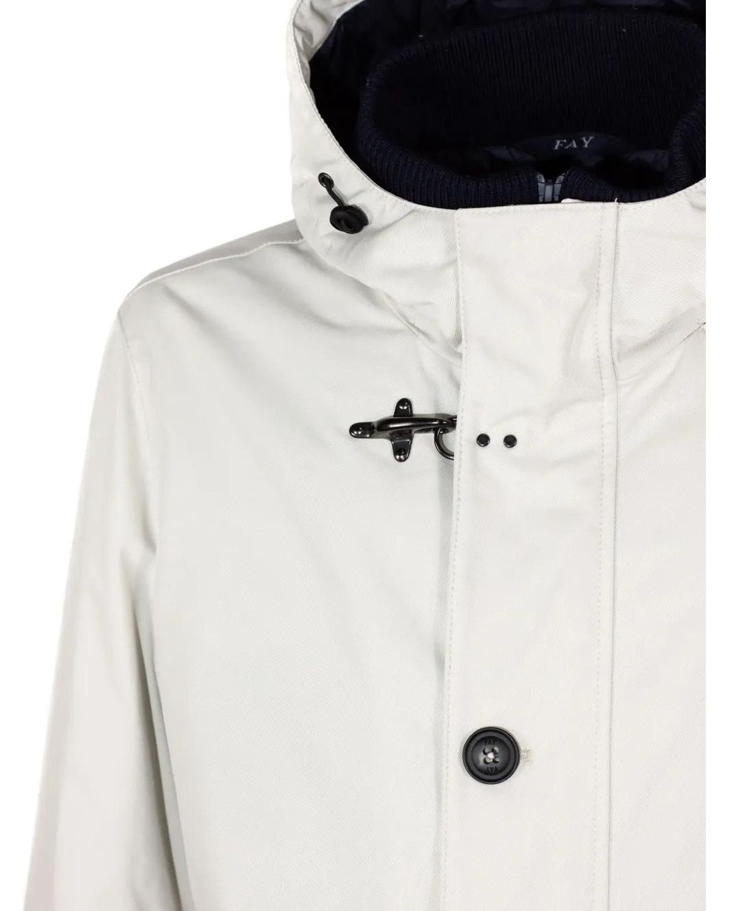 Fay White Hook Hooded Jacket for men