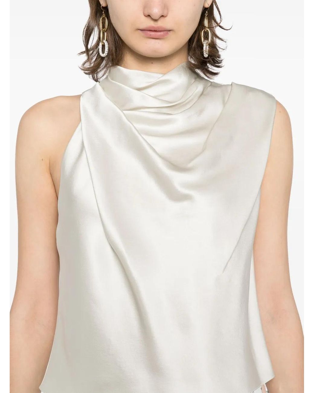 Michelle Mason White Open Back Top