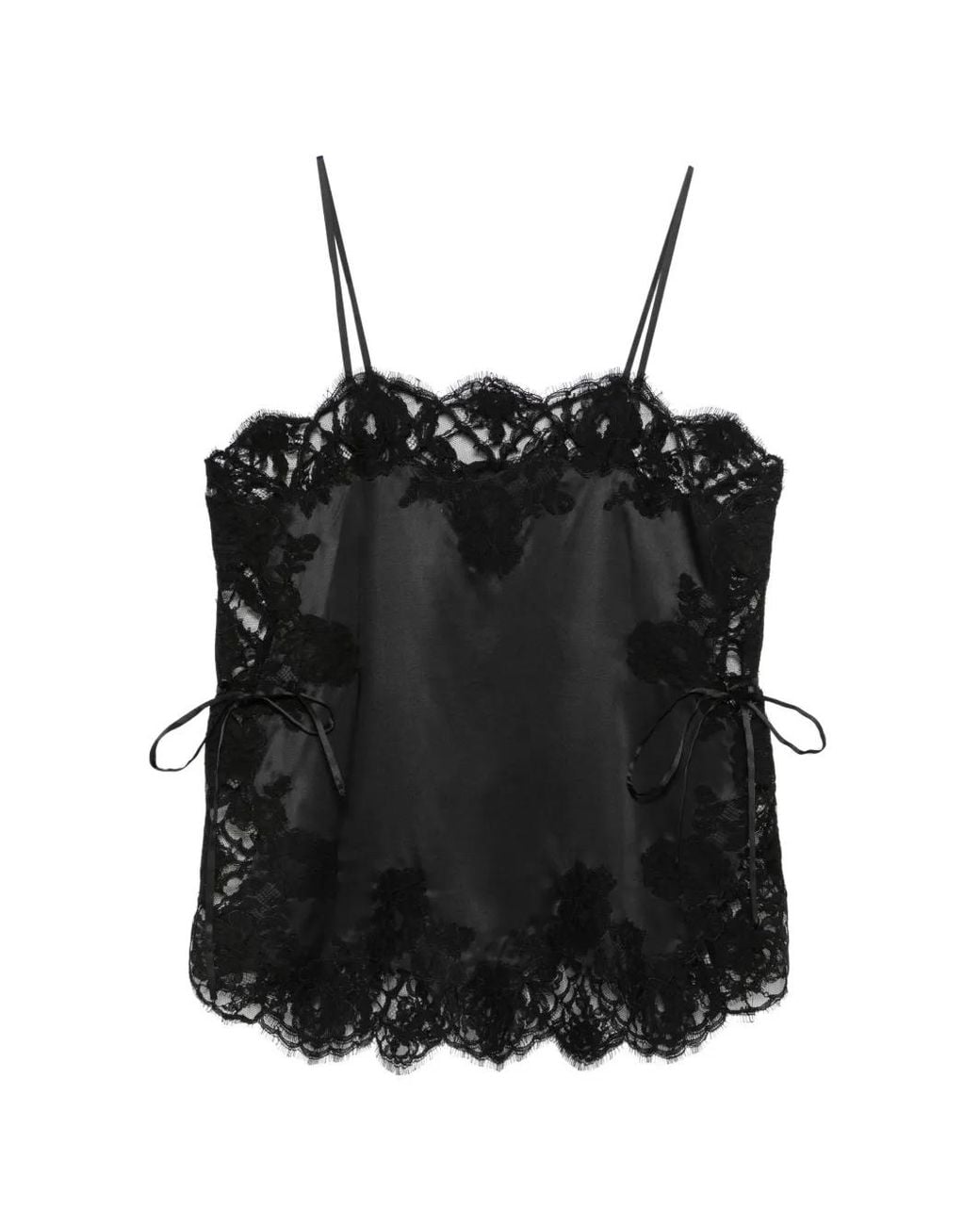ドルチェ&ガッバーナ ブラック　レーストリム キャミソール Dolce & Gabbana レーストリム キャミソール ブラック | Lyst