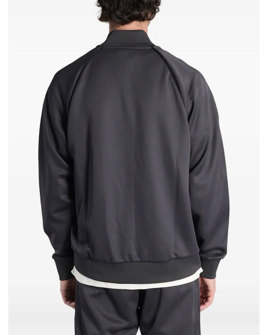 Adidas Gray Logo-Embroidered Track Jacket for men