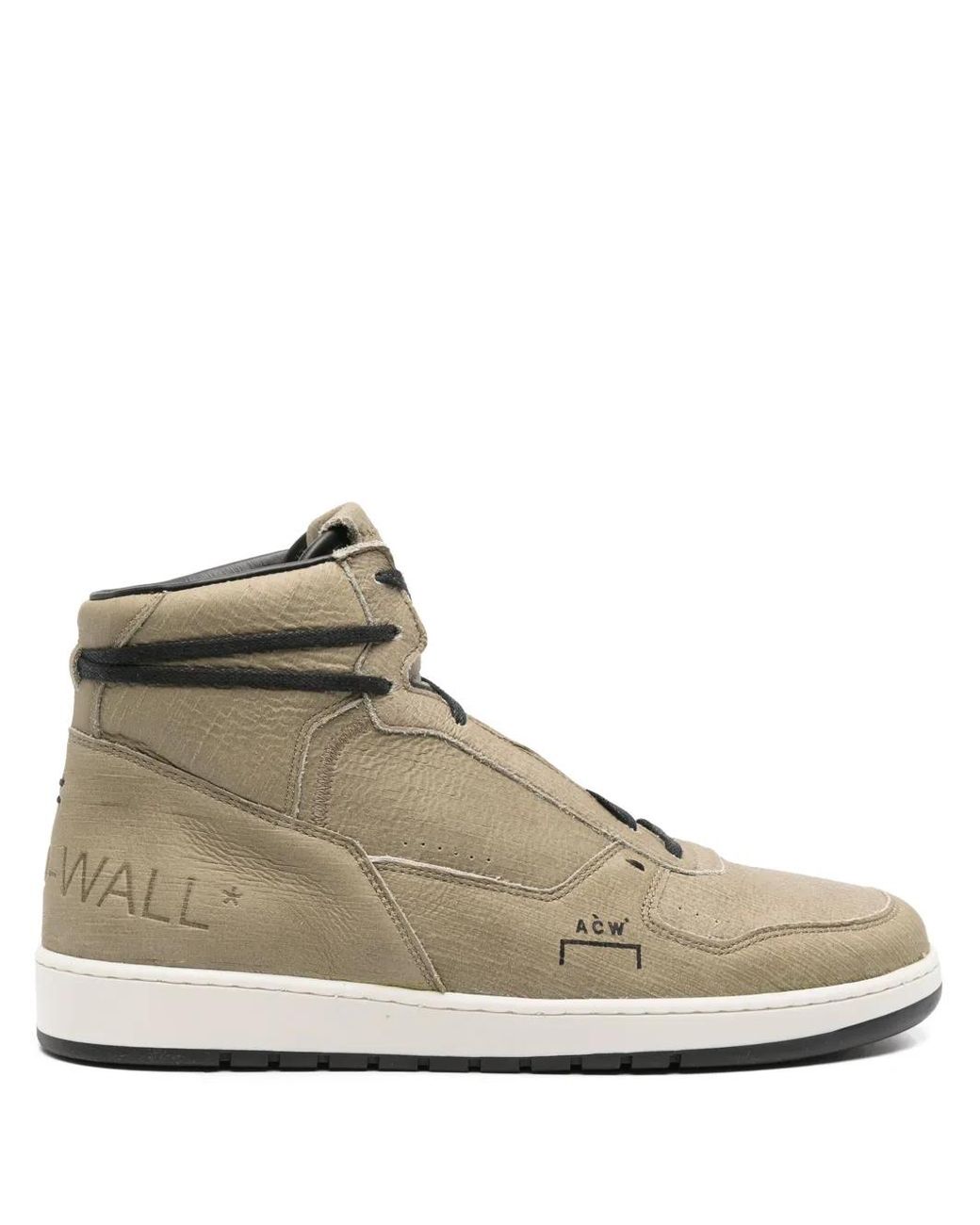 A_COLD_WALL* Brown Luol High-Top Leather Sneakers for men