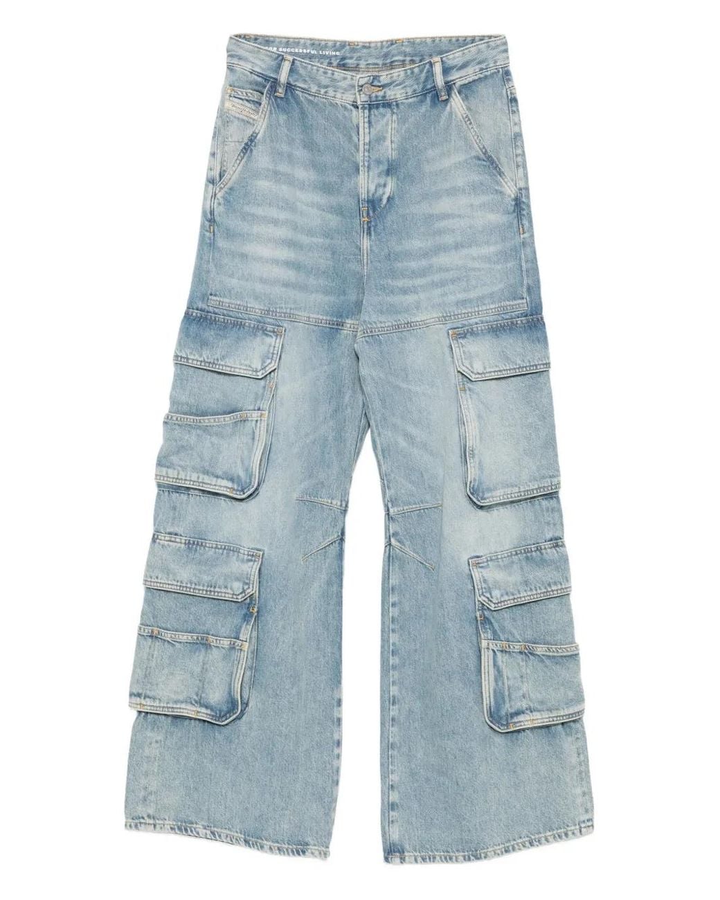 DIESEL Blue Cargo Denim Jeans