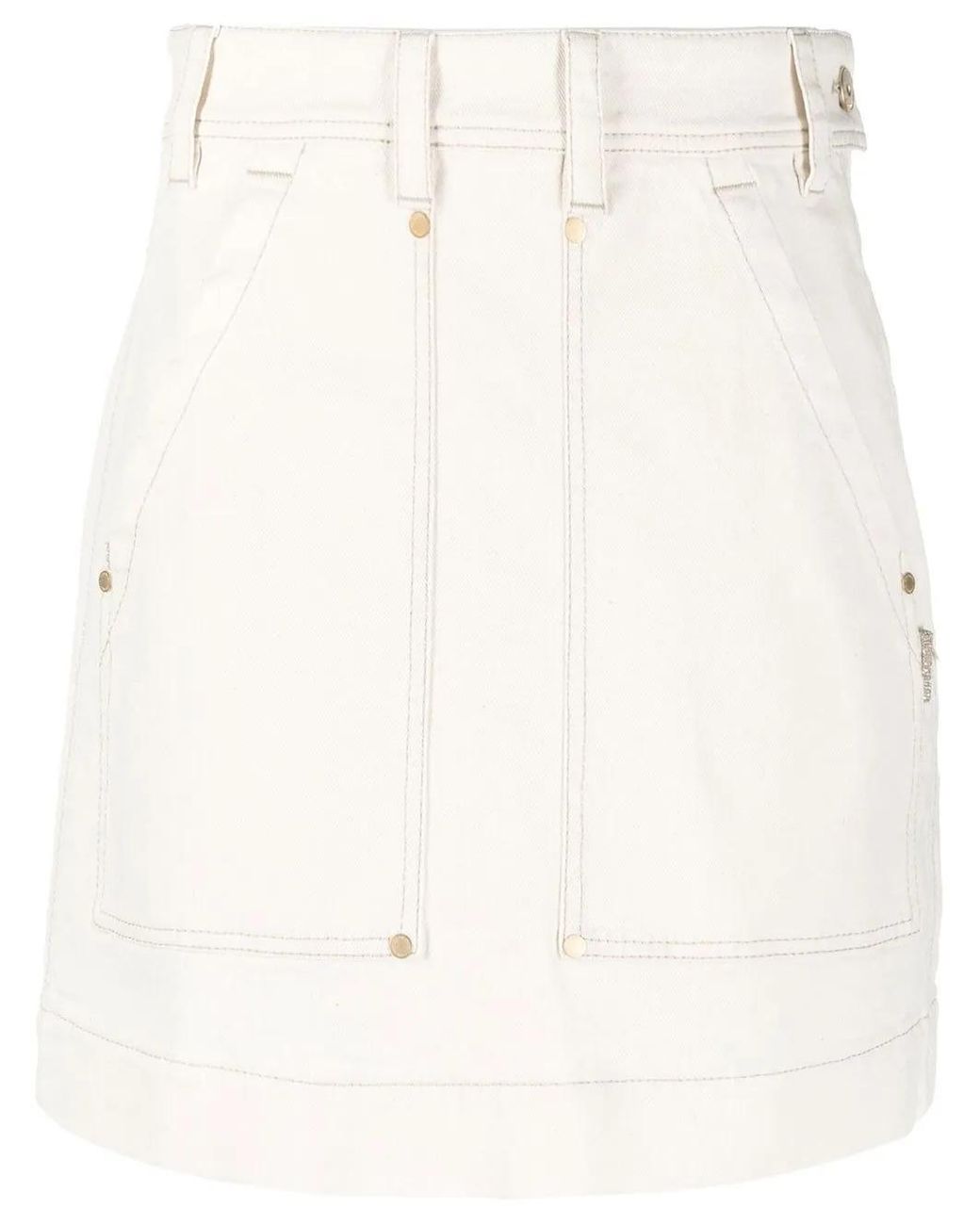Brunello Cucinelli High Waist Mini-Rok in het White