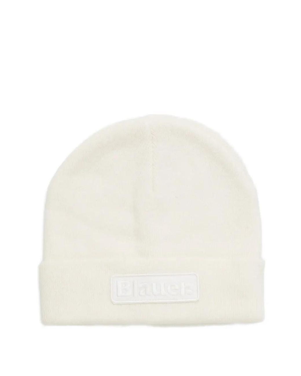 Blauer White Cheshire Logo-Patch Beanie Hat for men