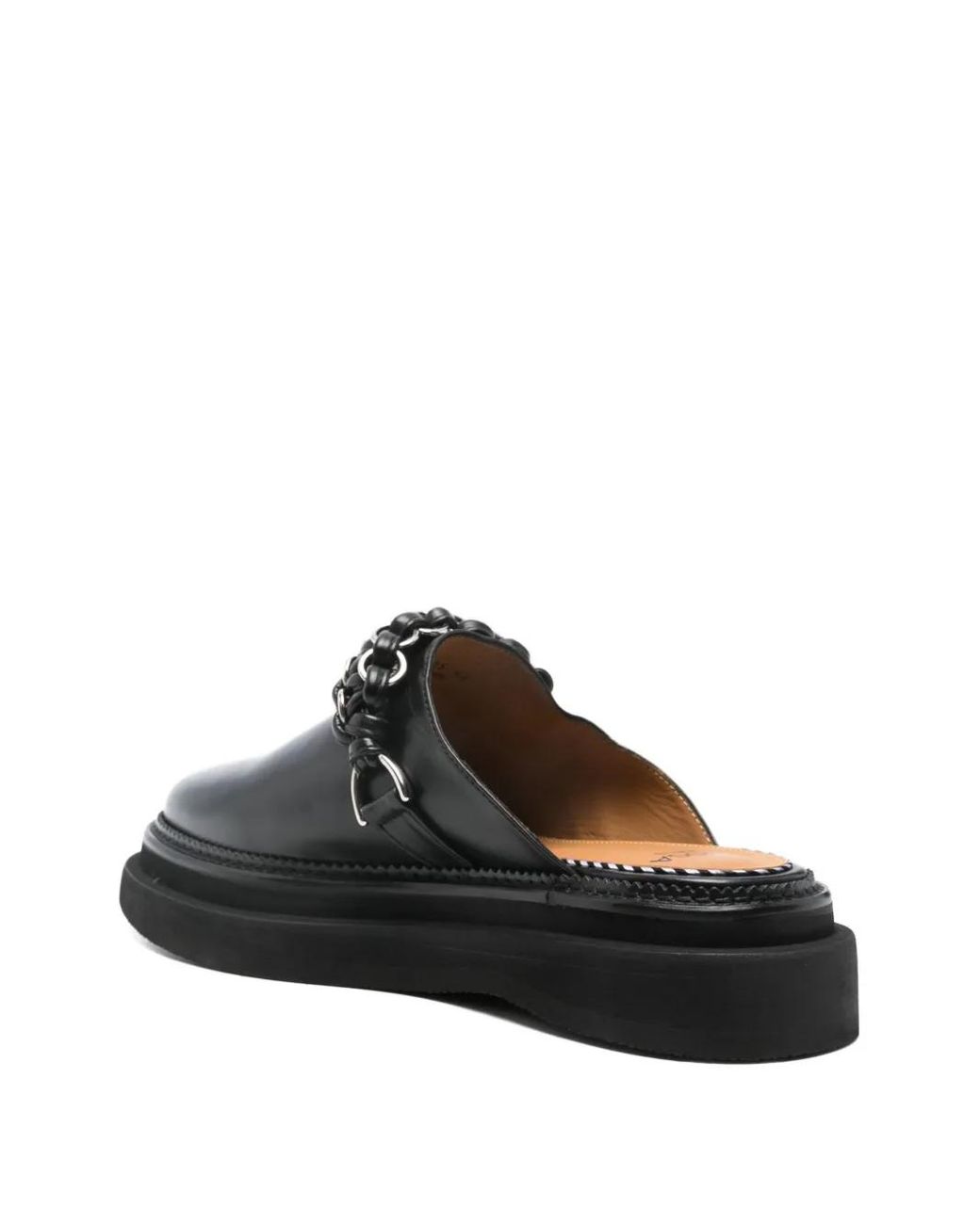 Toga Virilis Black Pulla Leather Mules for men