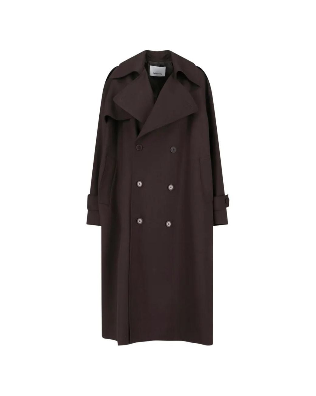 Frankie Shop Brown Dursley Double-Breasted Trench Coat