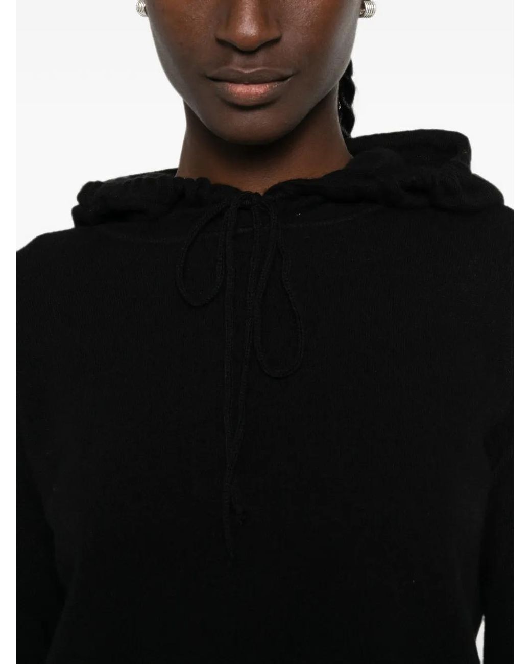 SERGIO MORETTI FIRENZE Black Drawstring-Fastening Hoodie
