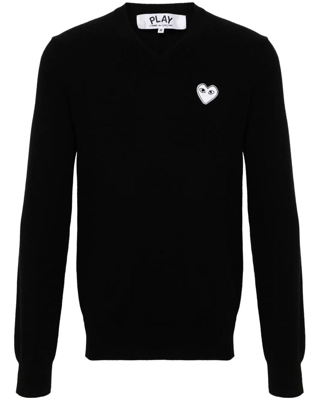 COMME DES GARÇONS PLAY Black Pullover Mit Herz-Patch