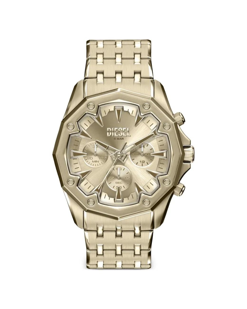 DIESEL Metallic Steel Chronograph 46Mm Watch for men