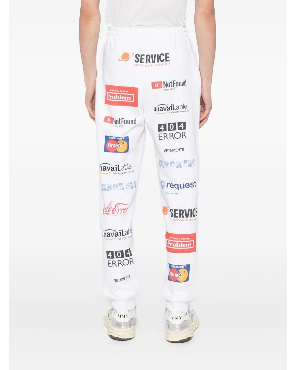 Vetements White Cotton Trousers for men