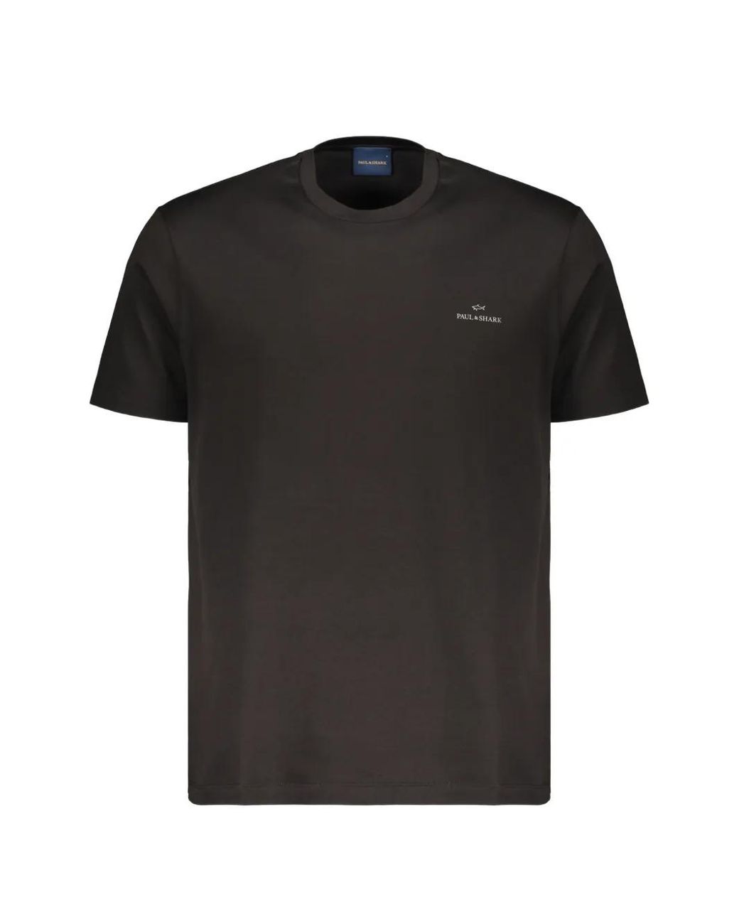 Paul & Shark Black Logo-Print Cotton T-Shirt for men