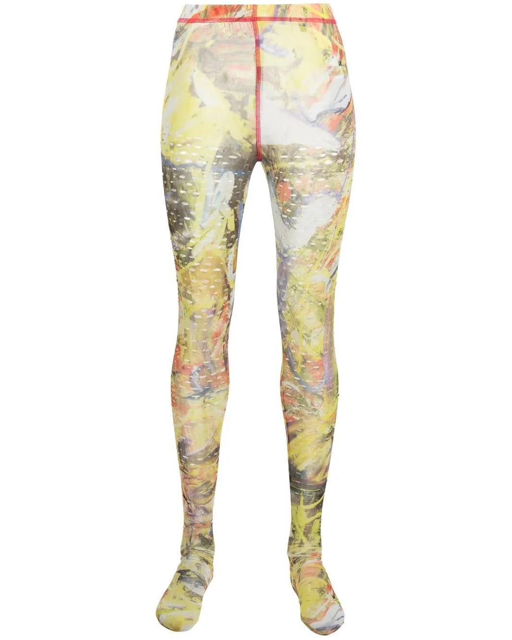 DIESEL Natural Abstract-Print Footed Leggings