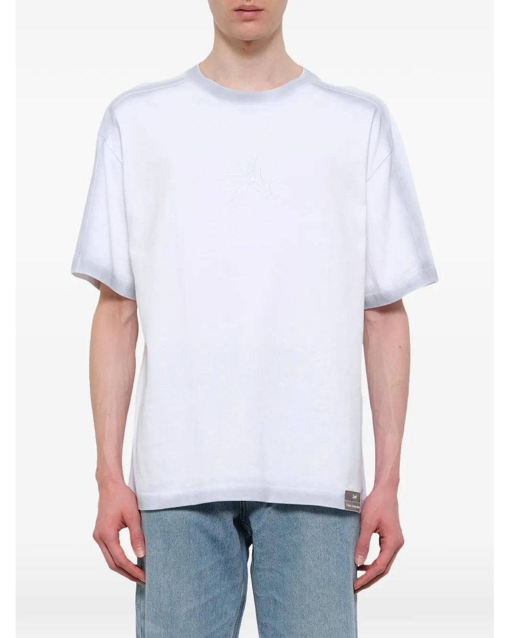 Feng Chen Wang White Logo-Embroidered T-Shirt for men