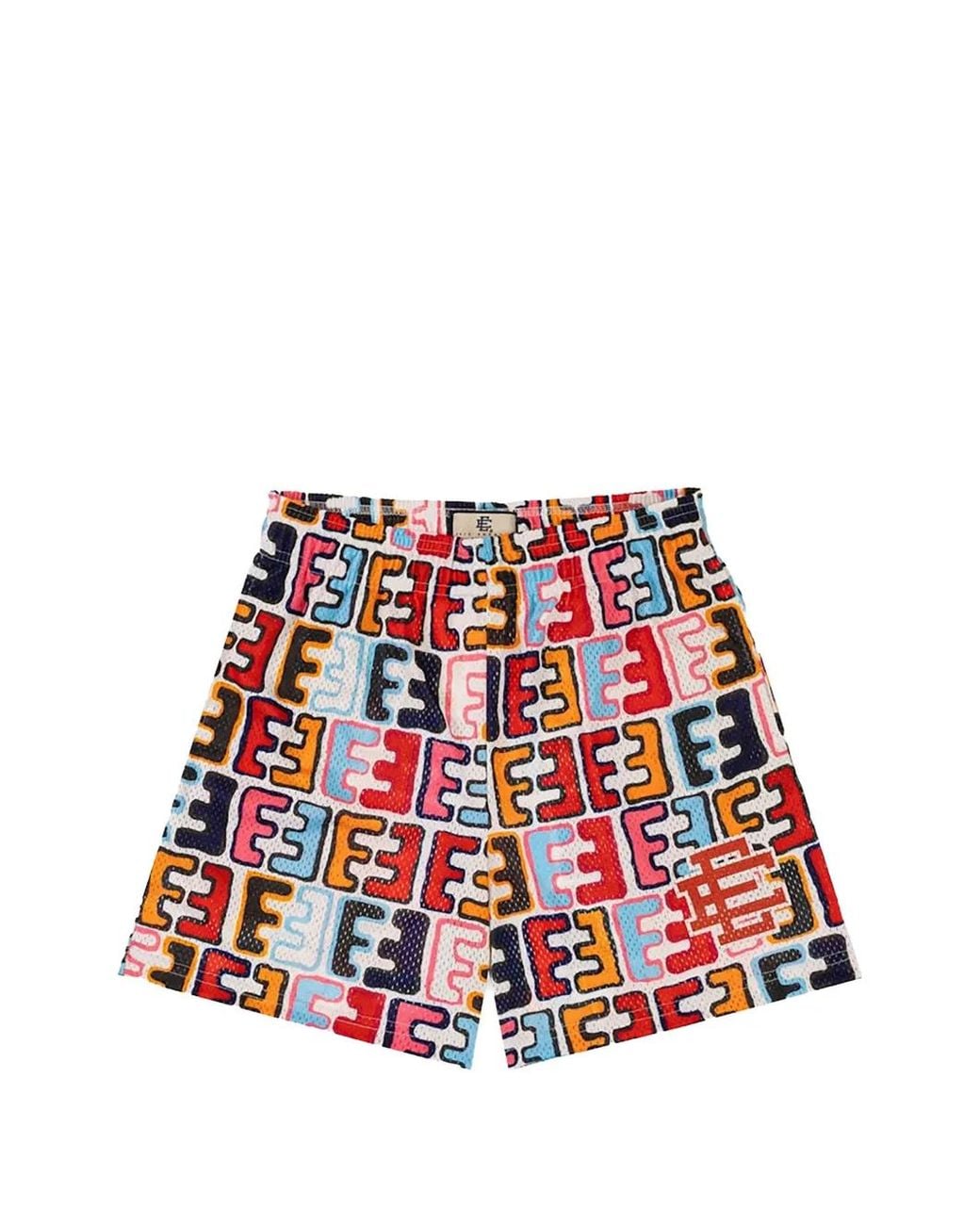 Eric Emanuel Red Jake Clark Logo-Print Mesh Shorts for men