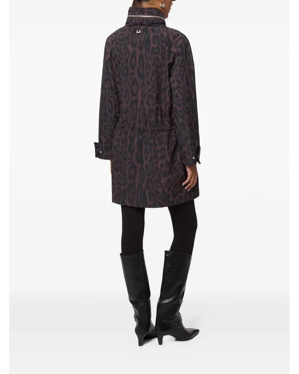 Apparis Black Bea Leopard-Print Raincoat