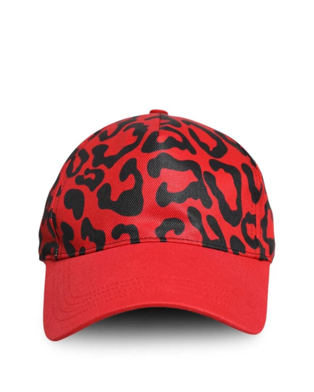 Cappello Da Baseball Leopardato di Dolce & Gabbana in Red