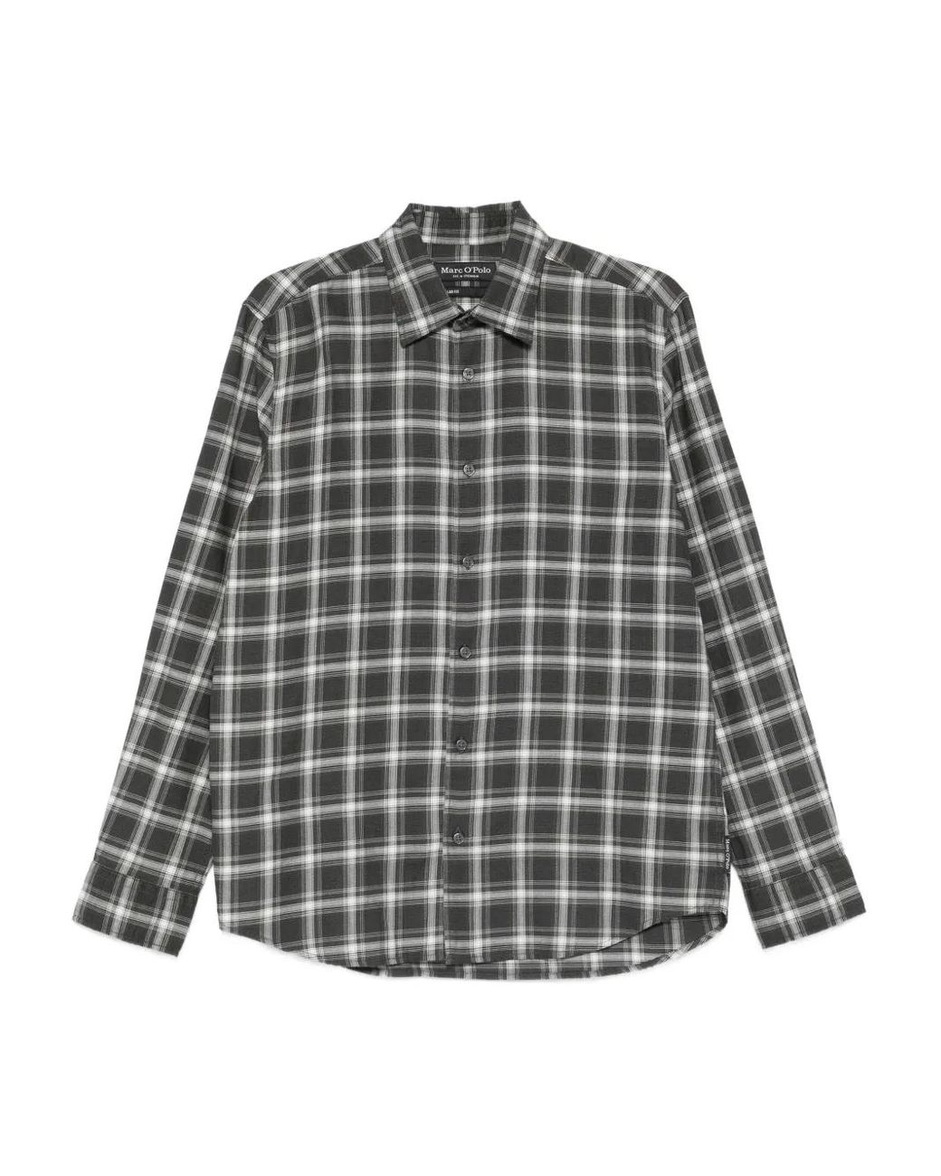 Marc O' Polo Gray Checked Long Sleeve Shirt for men