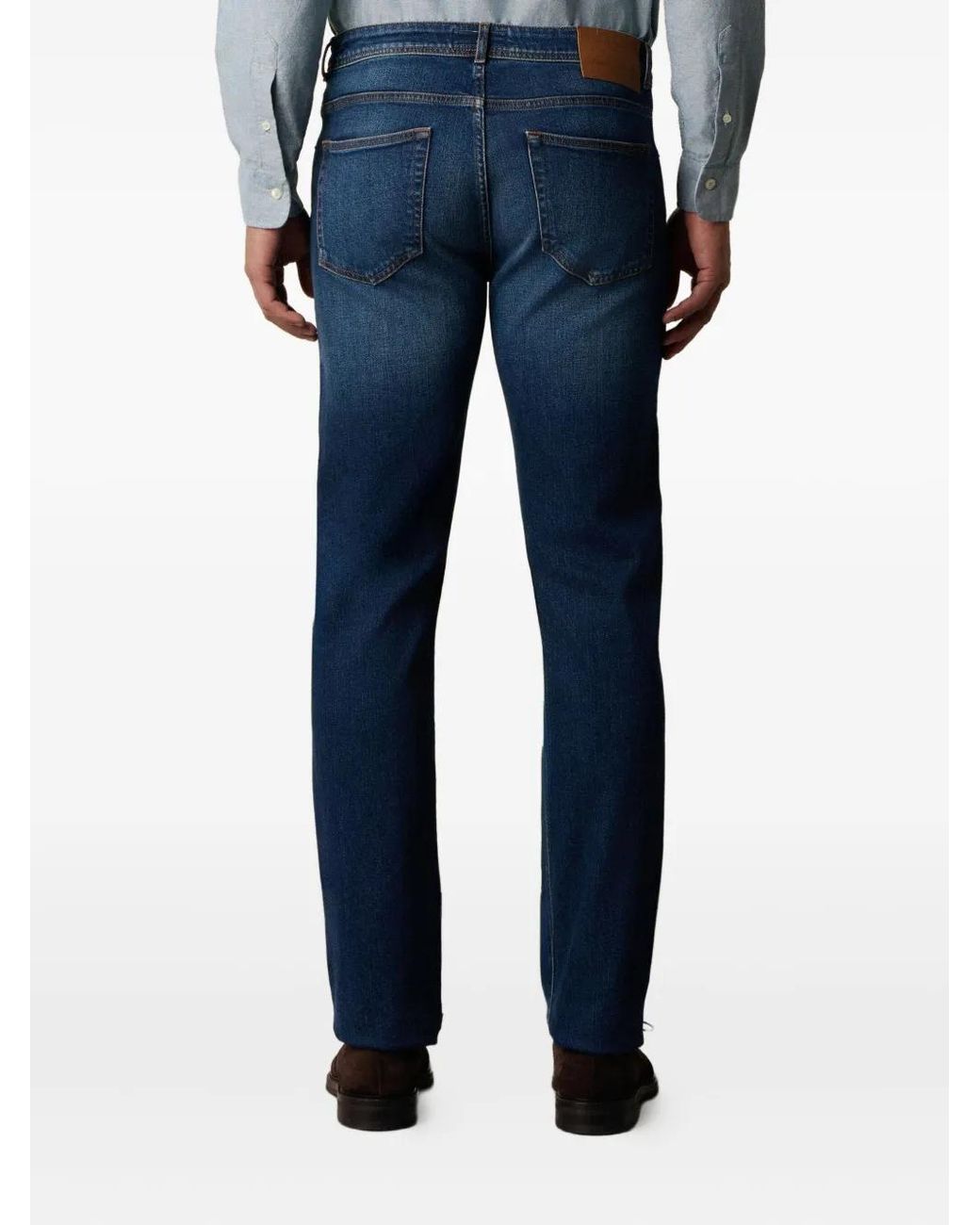 Brooks Brothers Blue Five-Pocket Cotton Jeans for men