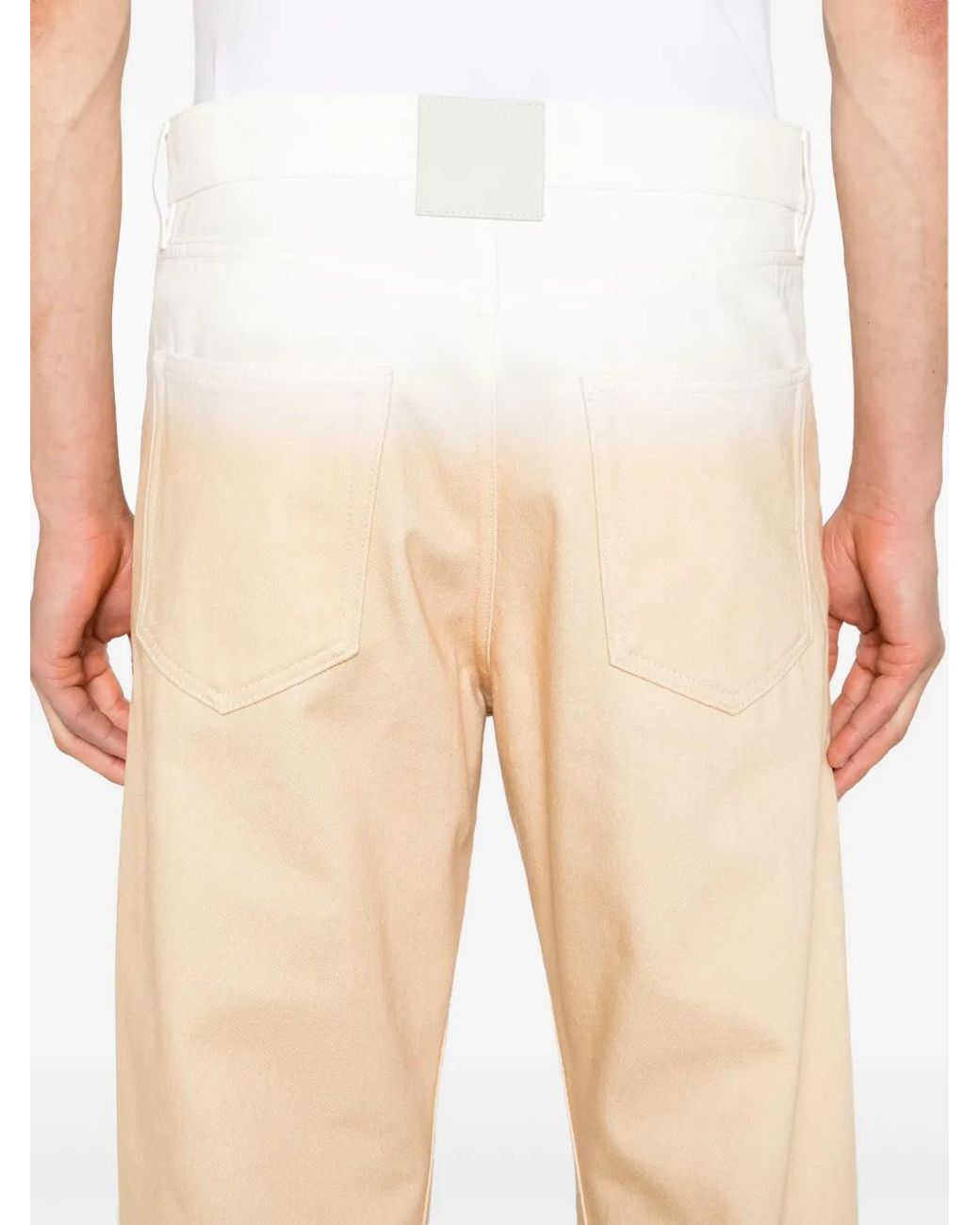 Lanvin Natural Mid-rise Straight-leg Jeans for men