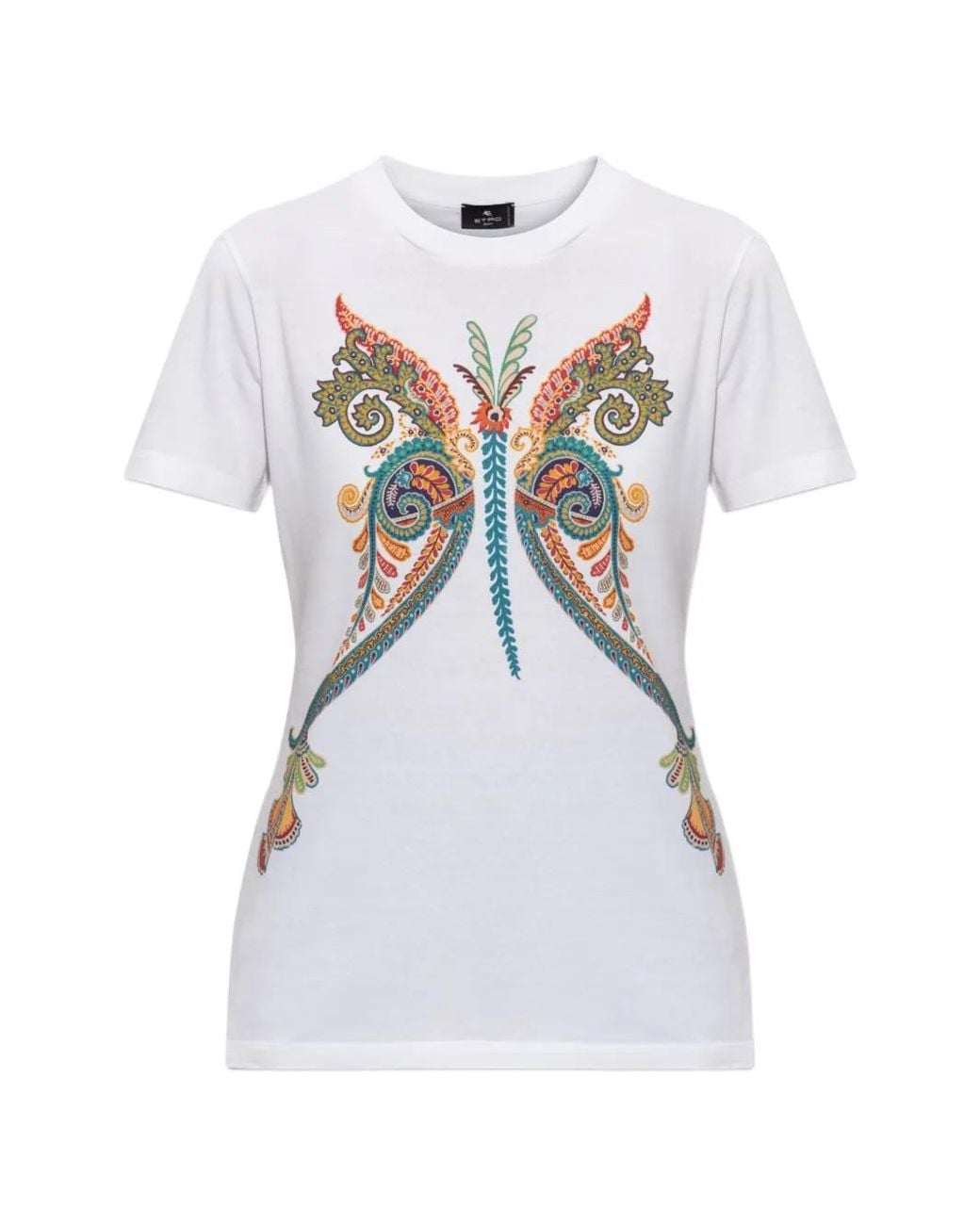 Etro White Butterfly-Motif T-Shirt