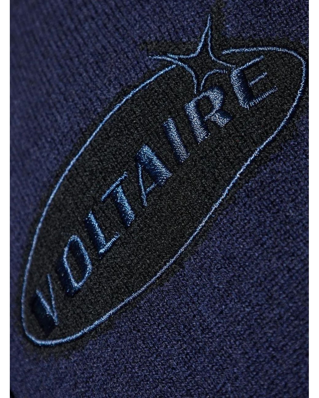 Zadig & Voltaire Blue Logo-Patch Zip-Up Hoodie for men