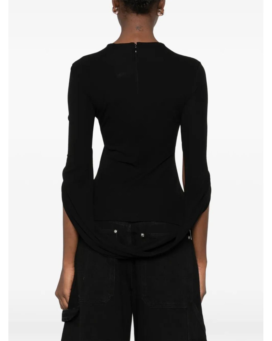 Alexander Wang Black Draped Top