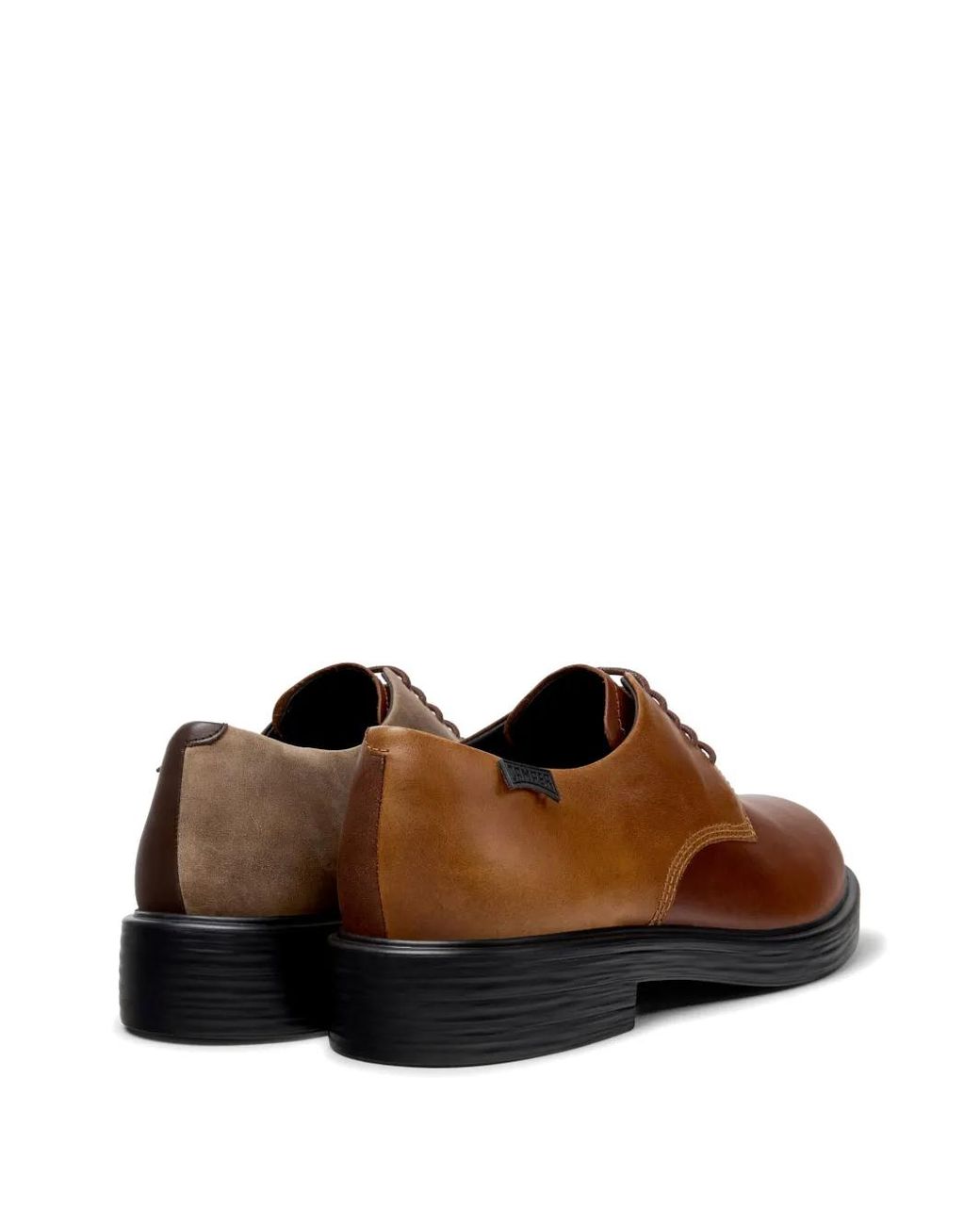 Camper Brown Twins Colour-Block Leather Lace-Up Shoes for men