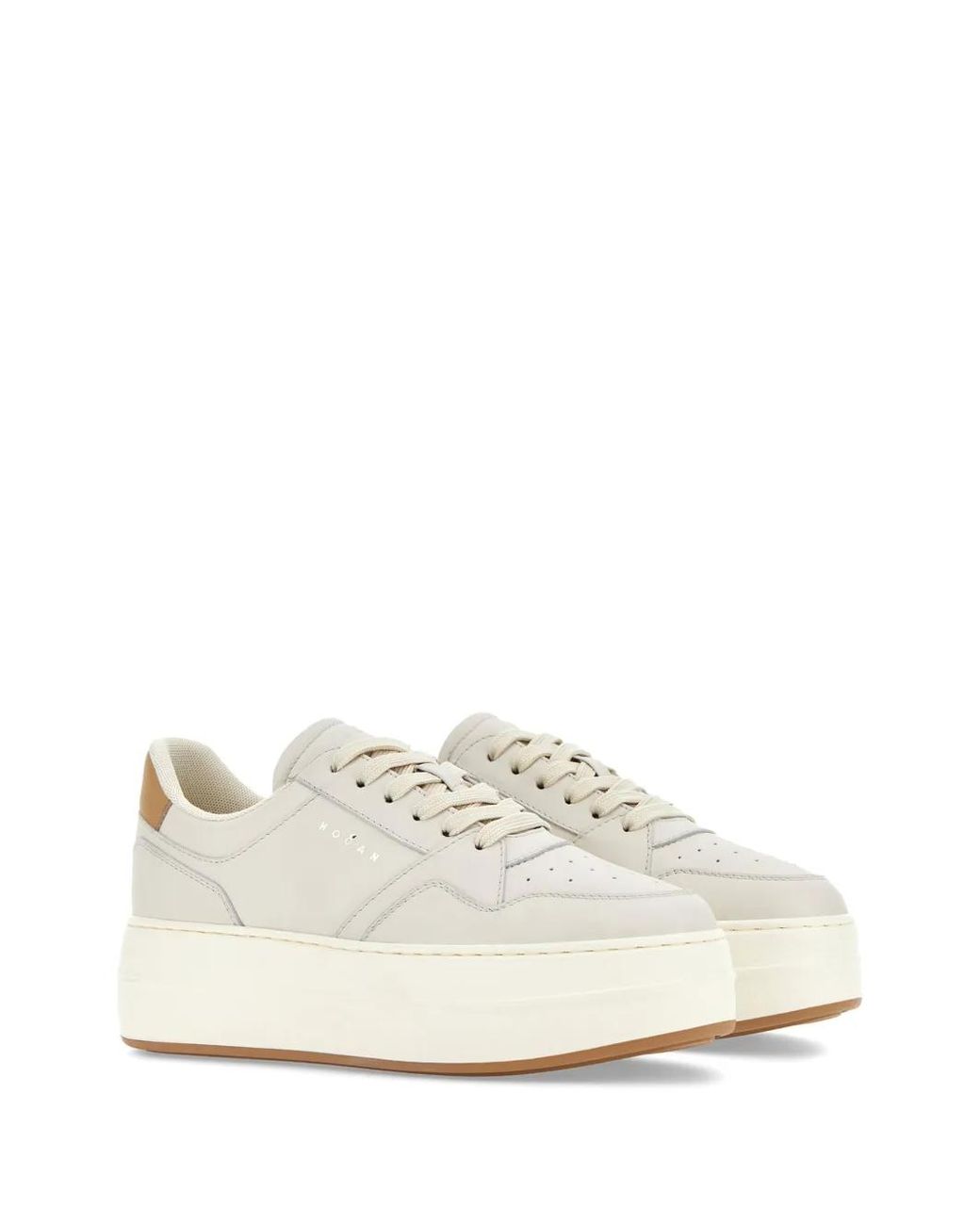 Hogan White Leather Sneakers