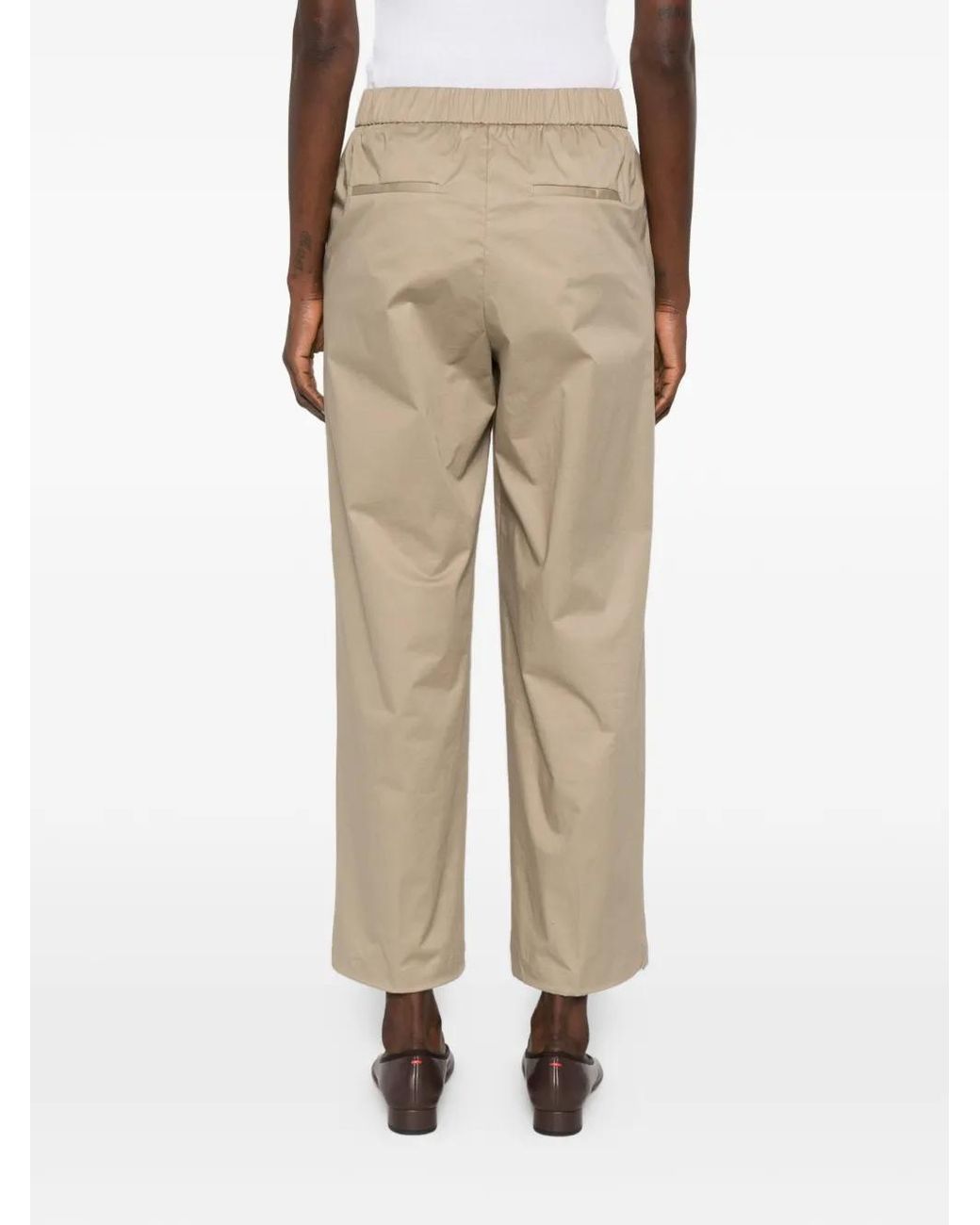 Peserico Natural Elasticated Panelled Trousers