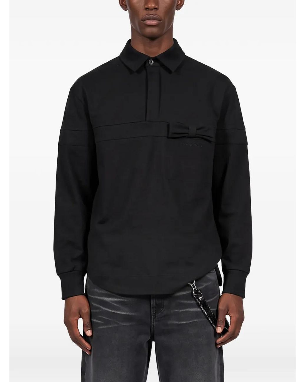 Simone Rocha Black Long-Sleeve Shirt for men