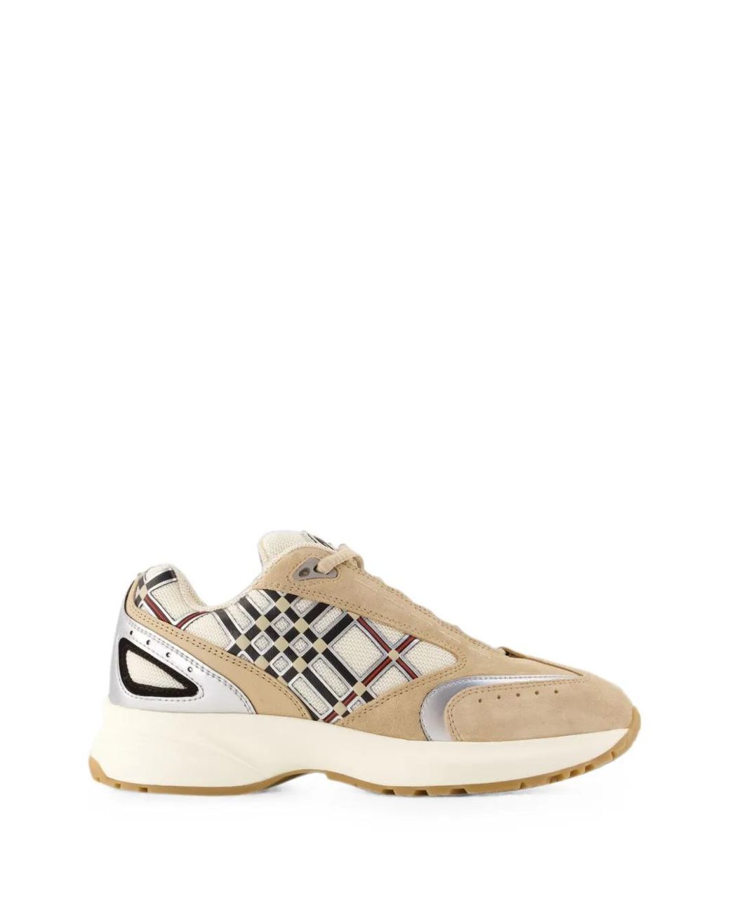 Baskets Eclipse L À Carreaux Burberry en coloris White