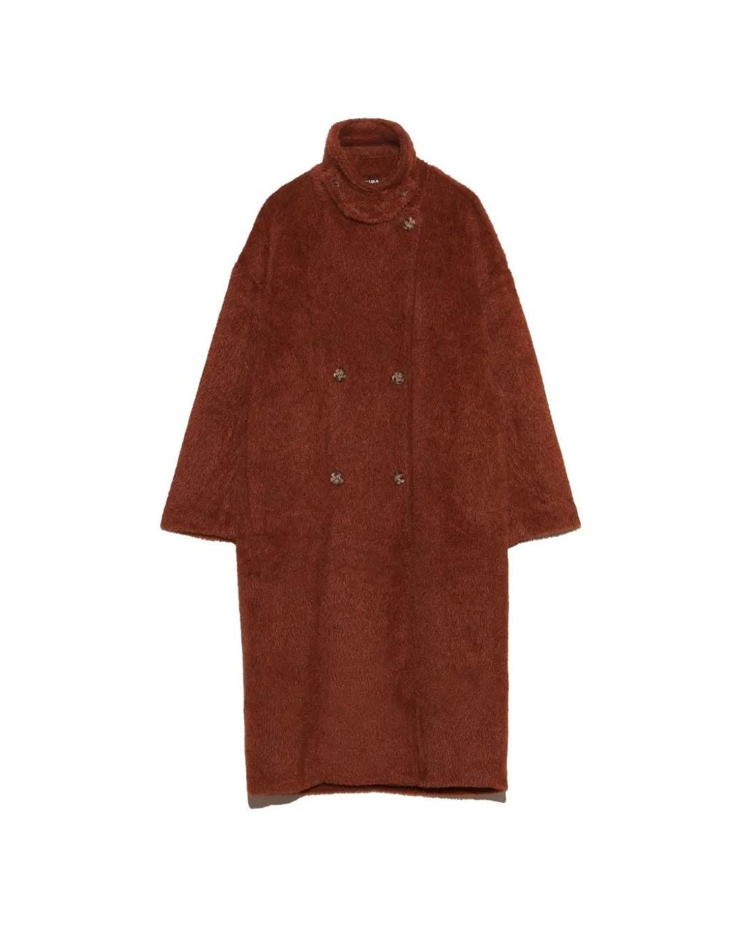 Bimba Y Lola Red Burnt- Fur Midi Coat