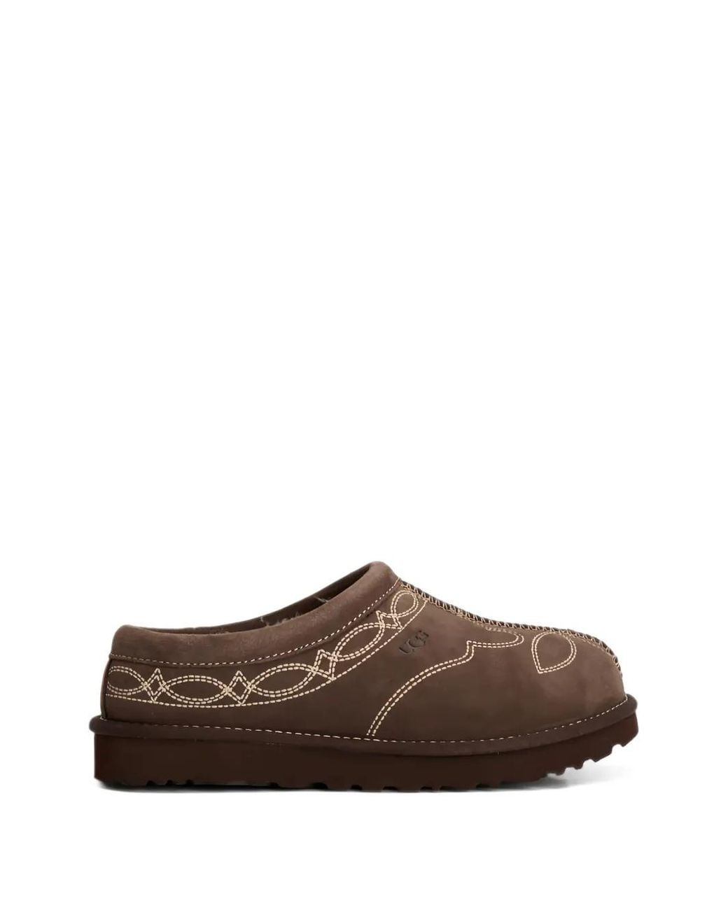Ugg Brown Tasman Embroidered Slip-On Shoes