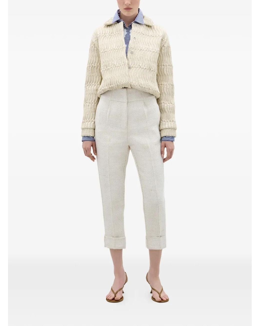 Silvia Tcherassi Natural Jaiden Patterned Jacket