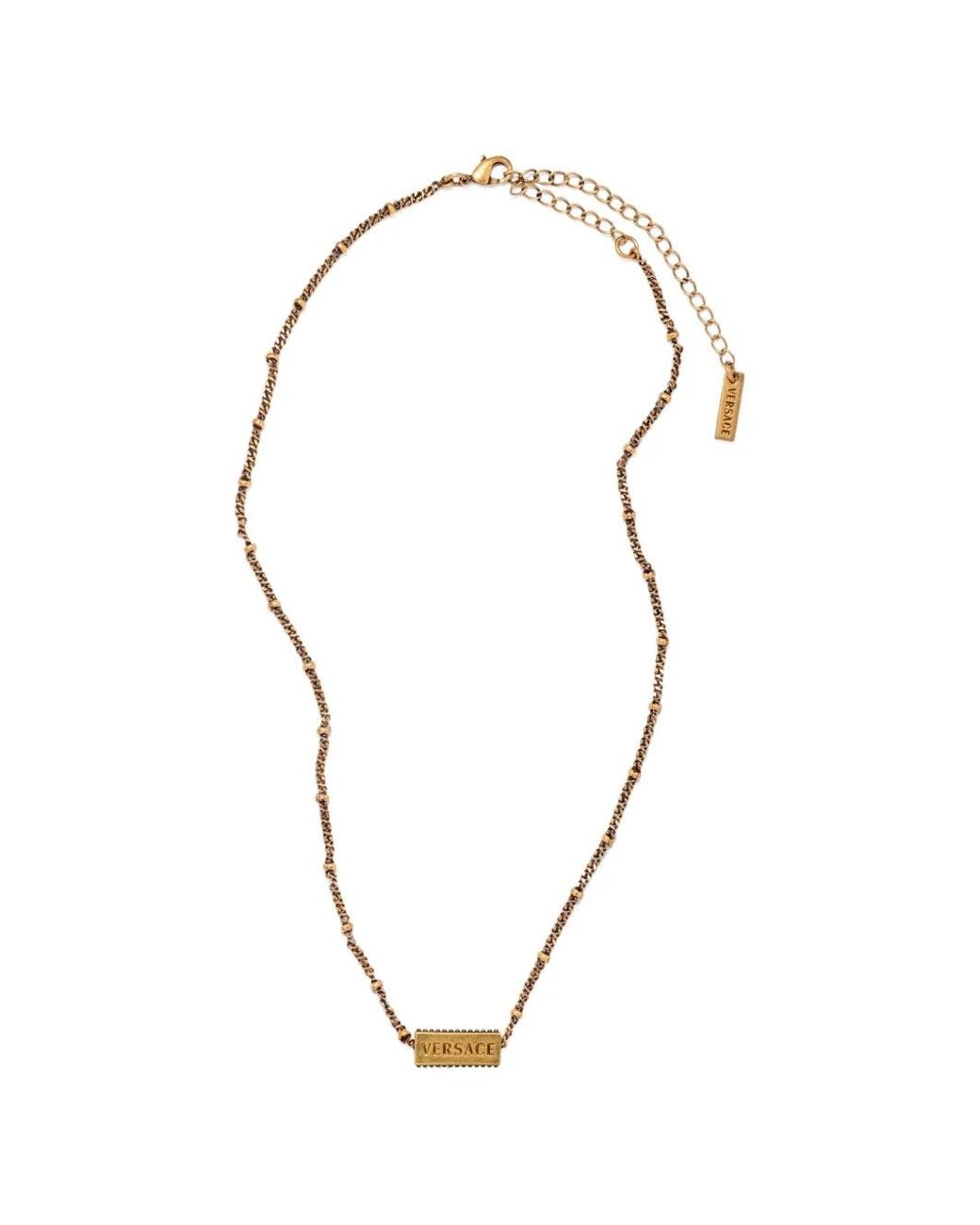 Versace Metallic Axis Chain Necklace for men