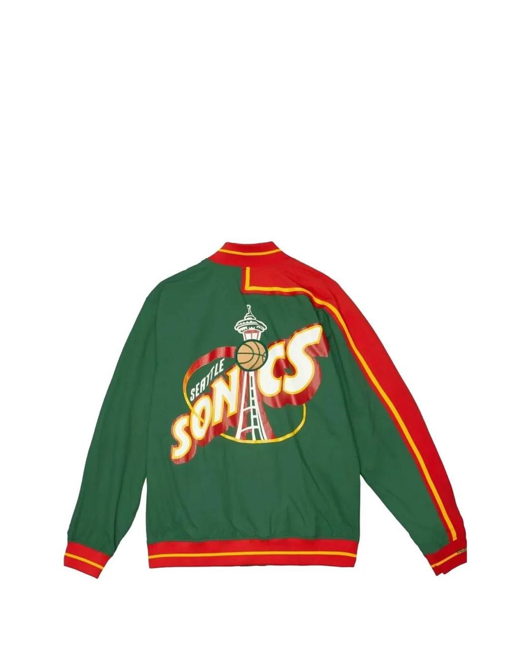 Mitchell & Ness Green Supersonics 95 Logo-Patch Jacket for men