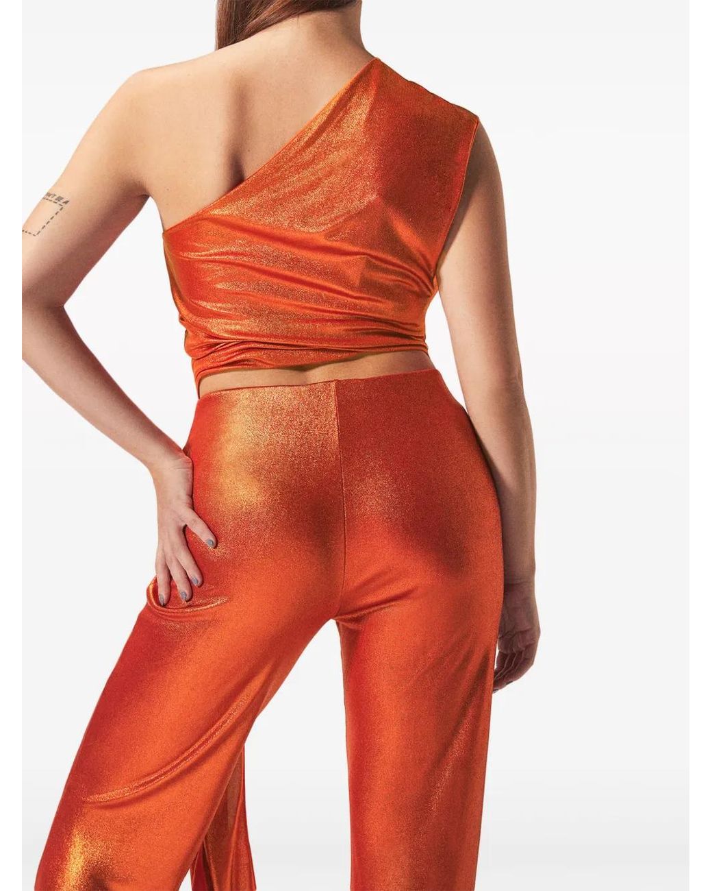 MACCAPANI Orange The Wrap Sleeveless Top