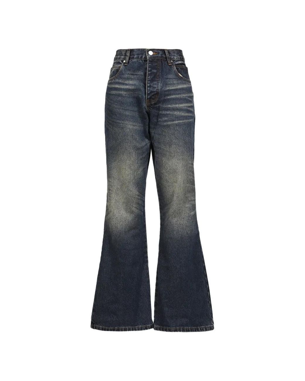 The Edge of Earth™ Blue Bleached-Effect Flared Jeans for men
