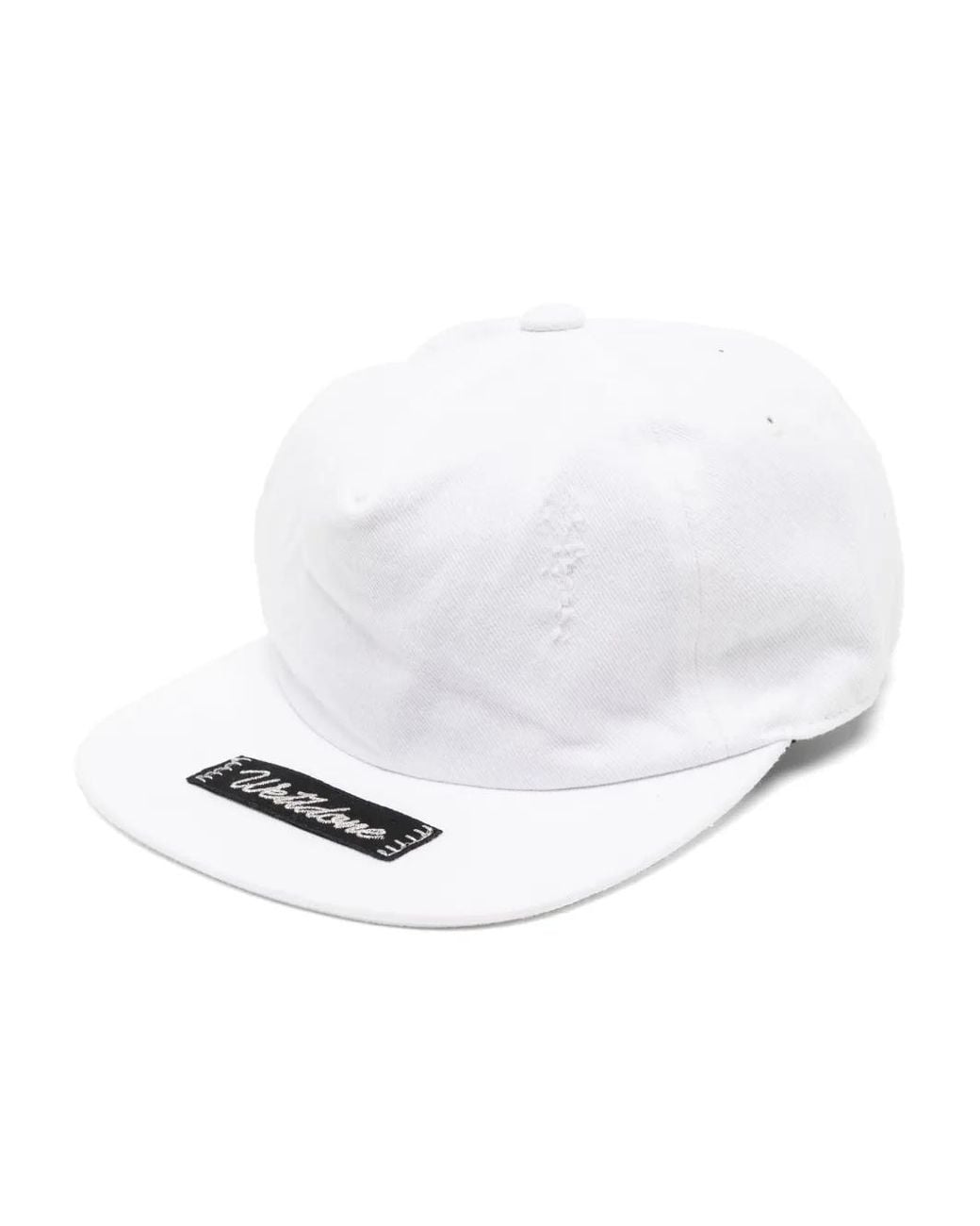 we11done White Baseballkappe Mit Logo-Patch